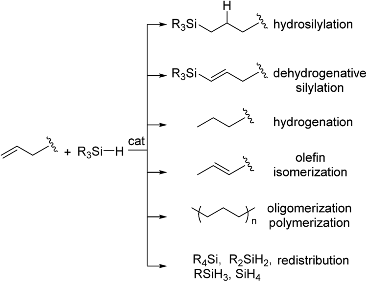 Hydrosilylation Hydrosilylation reaction of olefins recent advances and