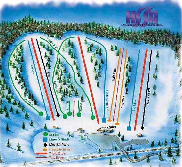 Hyland Ski and Snowboard Area Trail map Hyland Ski amp Snowboard Area