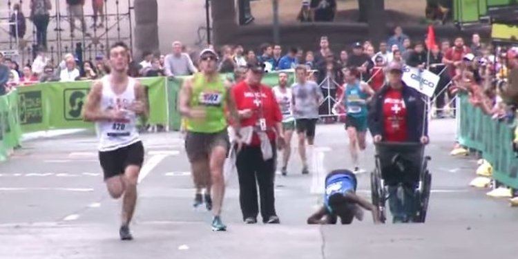 Hyvon Ngetich Ngetich Crawls to the Finish of the 2015 Austin Marathon