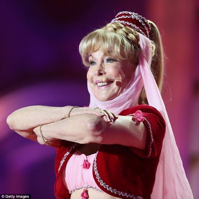 I Dream of Jeannie Barbara Eden 78 back into her I Dream of Jeannie croptop and
