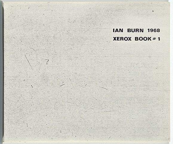 Ian Burn xerox book 1 1968 by Ian Burn 19391993