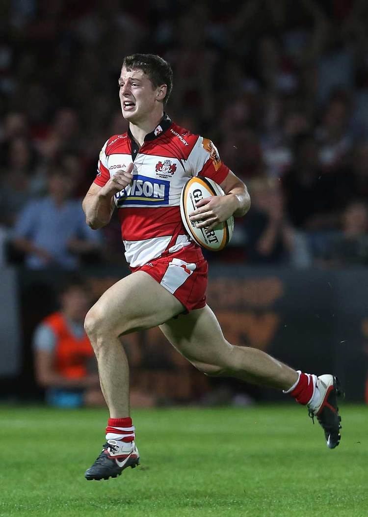 Ian Clark (rugby union) Gloucesters Ian Clark charges clear to score Rugby Union Photo