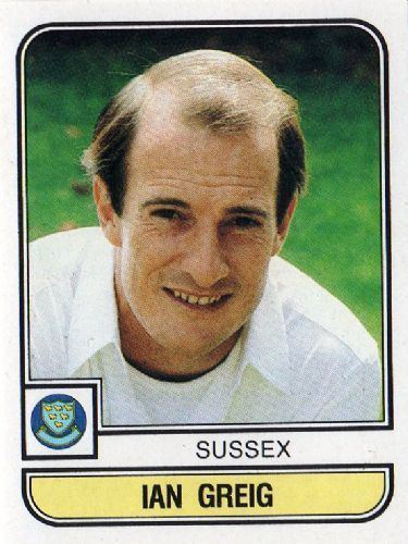 Ian Greig SUSSEX Ian Greig 202 PANINI World of Cricket 83 1983 Cricket Sticker