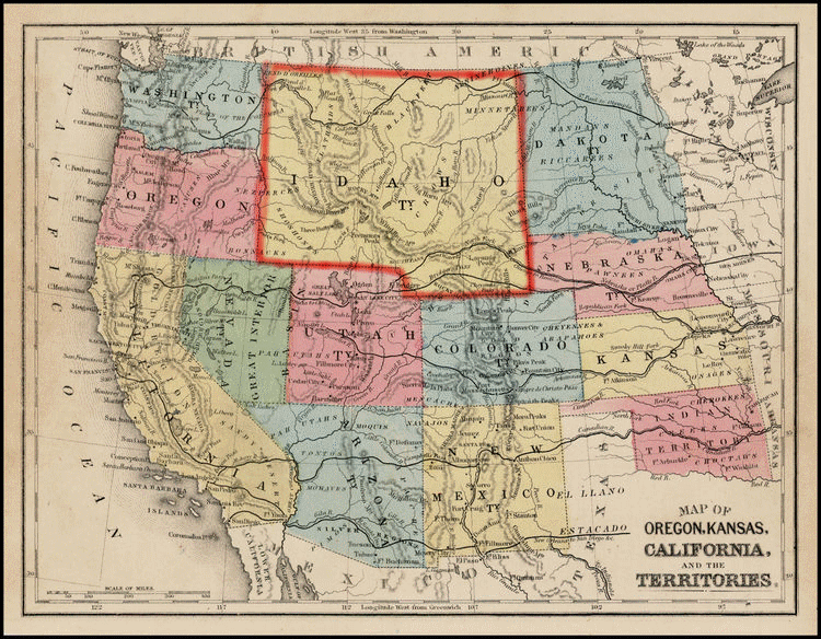 Idaho Territory Idaho Territory in 1863