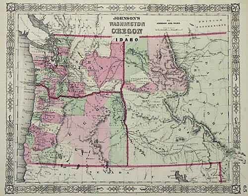 Idaho Territory Johnson39s Washington Oregon and Idaho Territory