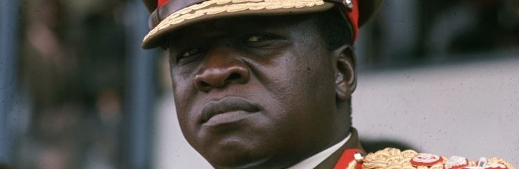 Idi Amin's close up look while wearing a military uniform
