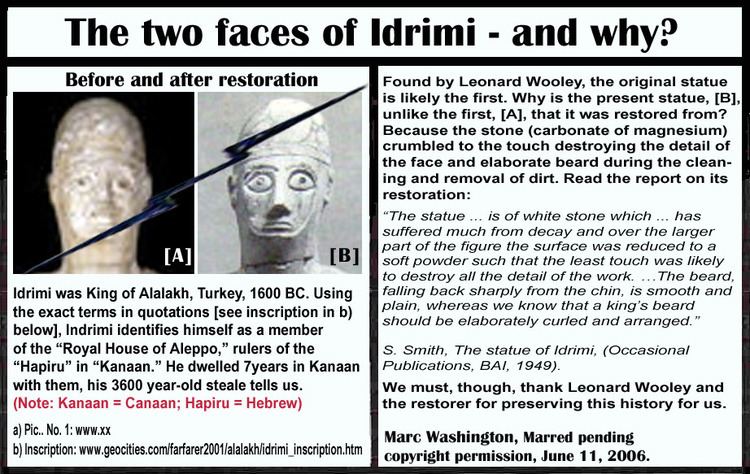 Idrimi Why did Idrimi king of the Hapiru have two faces