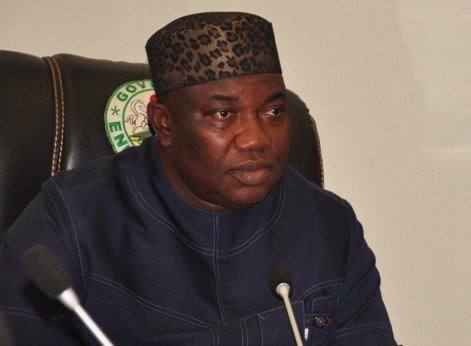 Ifeanyi Ugwuanyi Governor Ugwuanyi swears in ENSIEC chairman Mike Ajogwu others