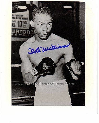 Ike Williams Autographs 194039s 196039s Ike williams signed 10x8