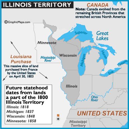 Illinois Territory Illinois Territory Map 1809 and Information Page