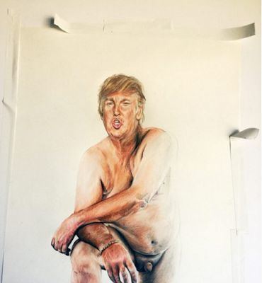 Illma Gore Artist impression of Donald Trump and his micropenis Painting by