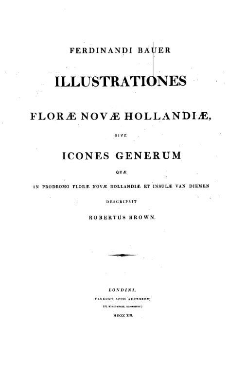Illustrationes Florae Novae Hollandiae
