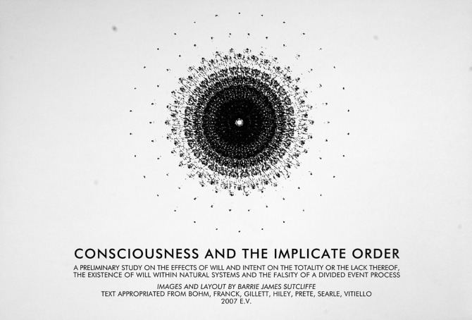 Implicate and explicate order Consciousness and the Implicate Order Barrie James Sutcliffe You