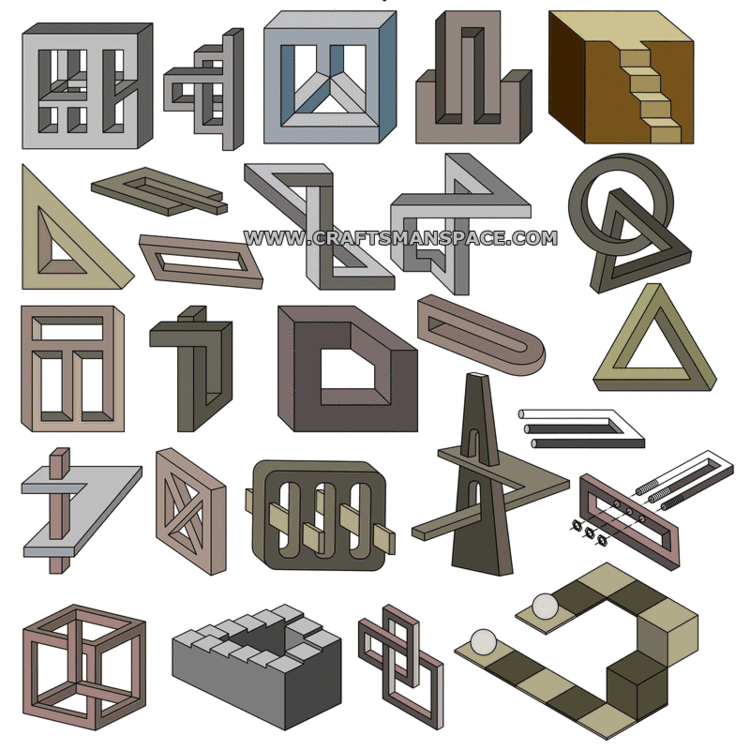 Impossible object Impossible objects vector art