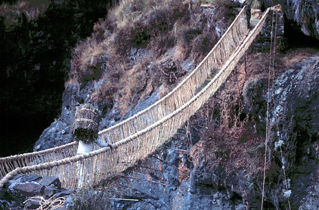 Inca rope bridge PERU INKA BRIDGE PHOTO ALBUM