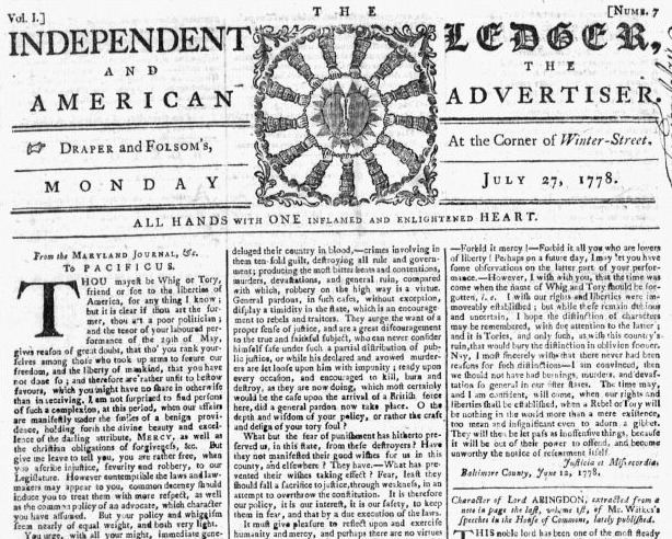 Independent Ledger and the American Advertiser