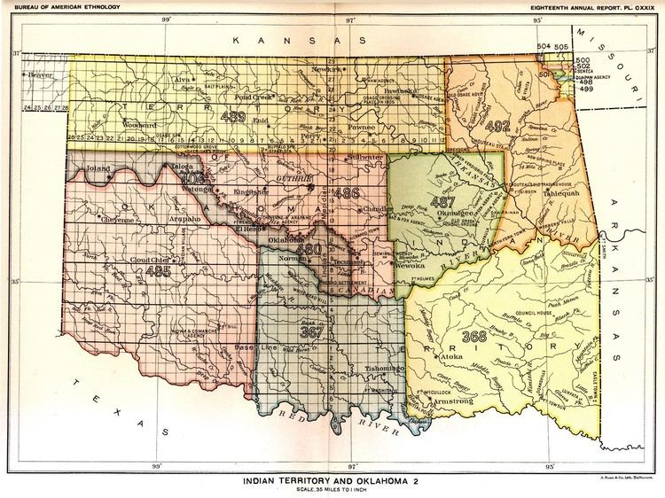 Indian Territory Indian Land Cessions Maps and Treaties in Arkansas Indian Territory