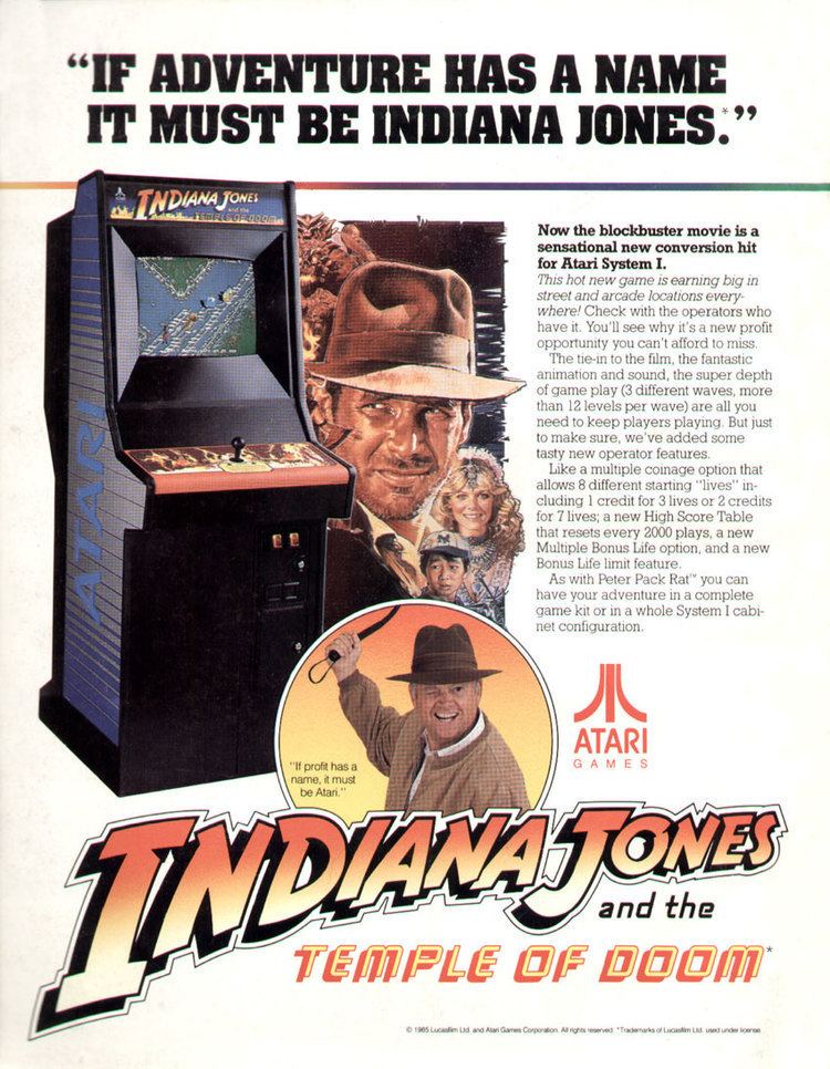 Indiana Jones and the Temple of Doom (1985 video game) The Arcade Flyer Archive Video Game Flyers Indiana Jones and the