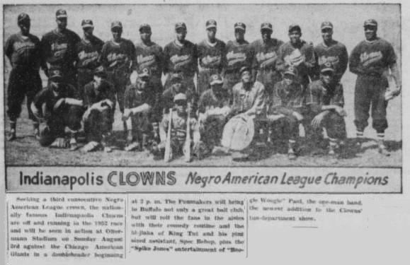 Indianapolis Clowns Baseball Games Negro Leagues in Buffaloquot