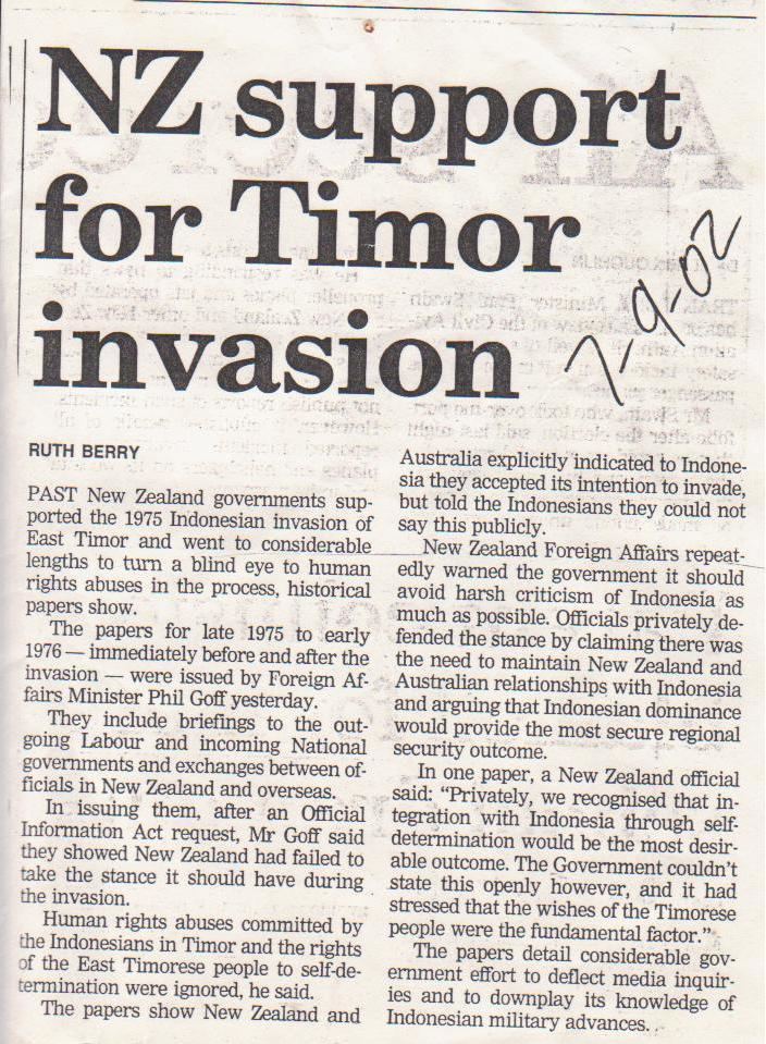 Indonesian invasion of East Timor Indonesian invasion East Timor Frankly Speaking News amp Views