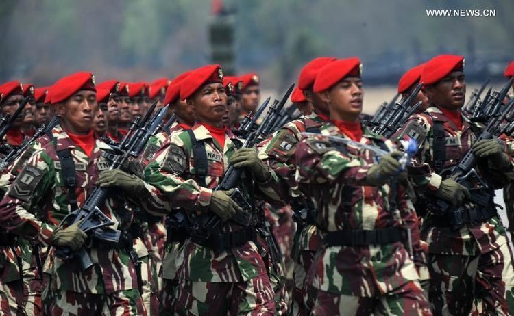 Indonesian National Armed Forces 70th anniversary of Indonesian Armed Forces rehearsed Xinhua