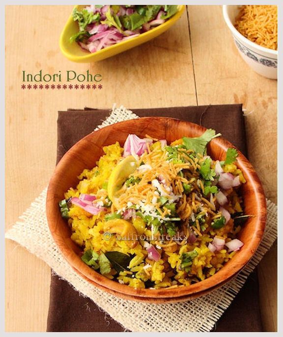 Indori Poha Indori poha Flattened rice Indian breakfast