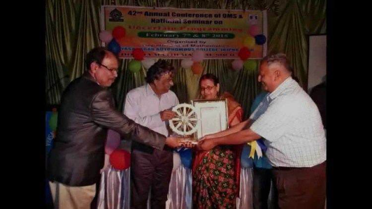 Indulata Sukla Orissa Mathematical Society OMS Felicitates Prof Indulata Sukla