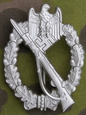 Infantry Assault Badge Reproduction German WWII Silver Infantry Assault Badge