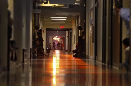 Infinite Corridor In an 111111 phenomenon sun shines into Infinite Corridor at MIT