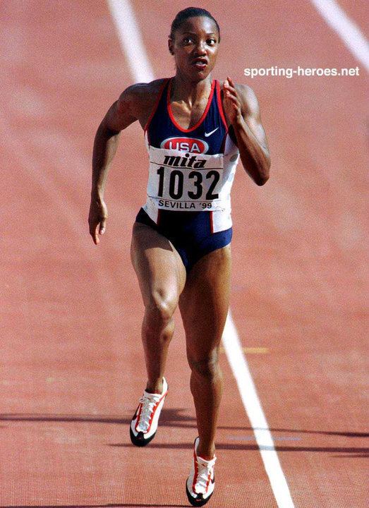 Inger Miller Inger MILLER 1999 World 200m champion in Spain USA