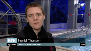 Ingrid Thunem Ingrid Thunem p NRKNordnytt Troms Svmmeklubb
