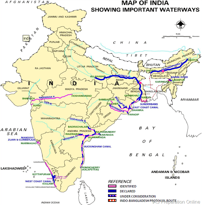 Inland waterways of India National Waterways of India IAS Preparation Online