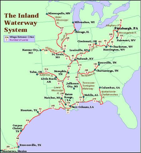 Inland Waterway System of Chicago to the Gulf of Mexico
