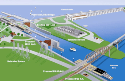 Digital image of the Kentucky Lock and Dam
