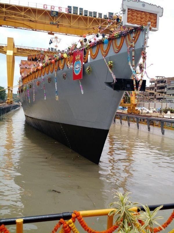 INS Kavaratti Asian Defence News GRSE launches 4th antisub warfare corvette
