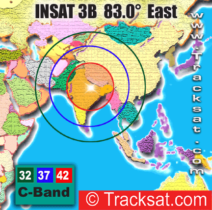 INSAT-3B wwwtracksatcomfootprintsInsat203Bcbandgif
