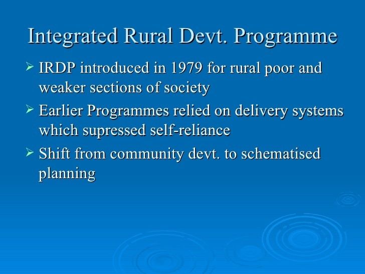 Integrated Rural Development Program Alchetron The Free Social Encyclopedia 