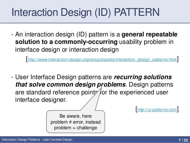 Interaction design pattern httpsimageslidesharecdncominteractiondesignp