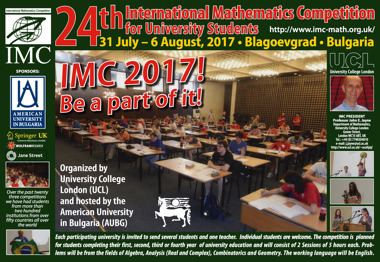 International Mathematics Competition for University Students