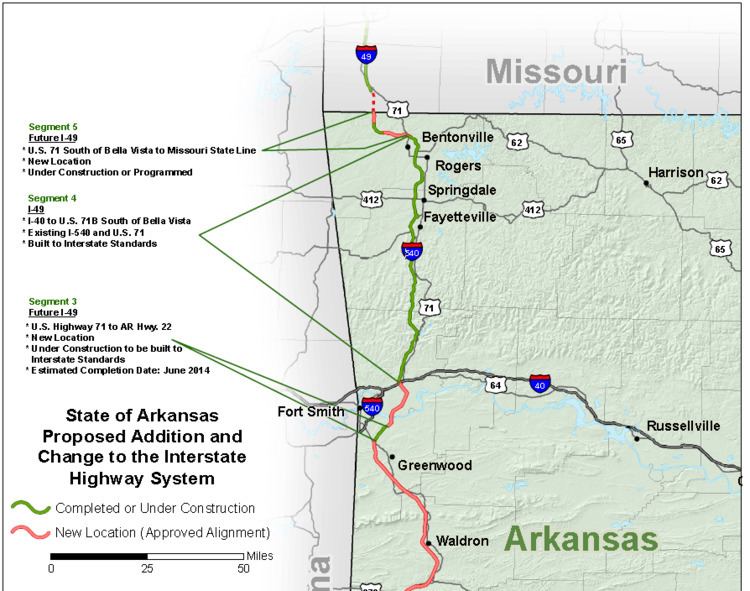 Interstate 49 in Arkansas I49 Corridor Map Arkansas Re I49 in Arkansas Arkansas