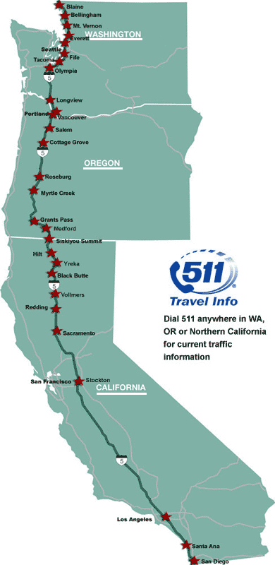 Interstate 5 5 Corridor Traveler Information