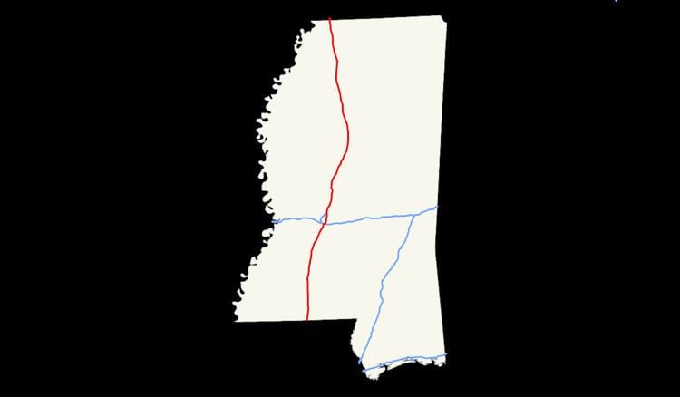 Interstate 55 in Mississippi