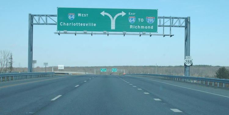 Interstate 64 in Virginia Virginia Highway 288
