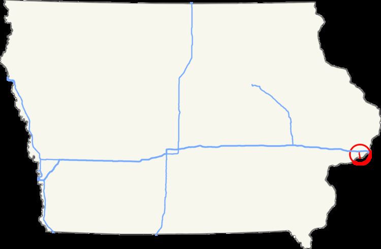 Interstate 74 in Iowa