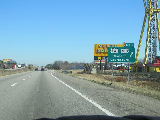 Interstate 95 North Carolina at Exit 1