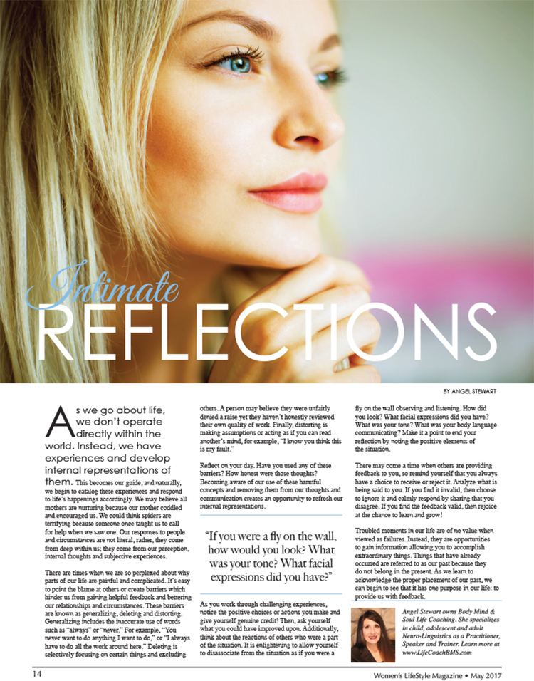 Intimate Reflections Intimate Reflections Focusing on Feedback Womens Lifestyle Magazine