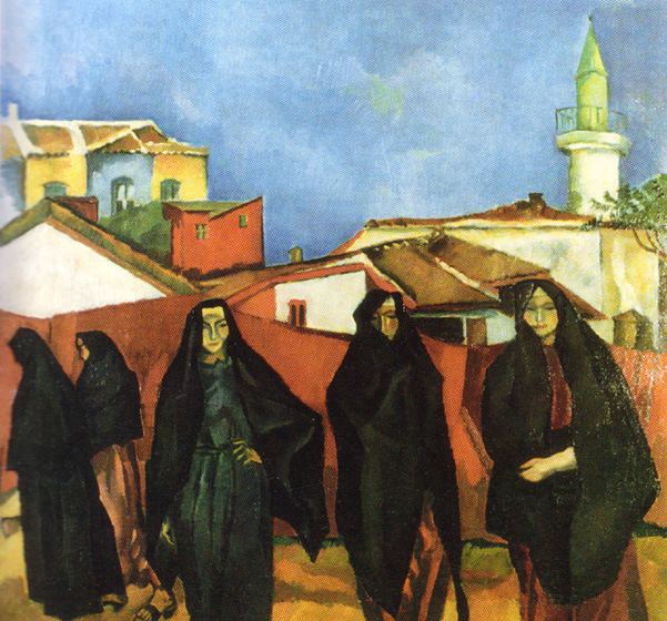 Iosif Iser Dobrujan Landscape with Five Turk Women Iosif Iser