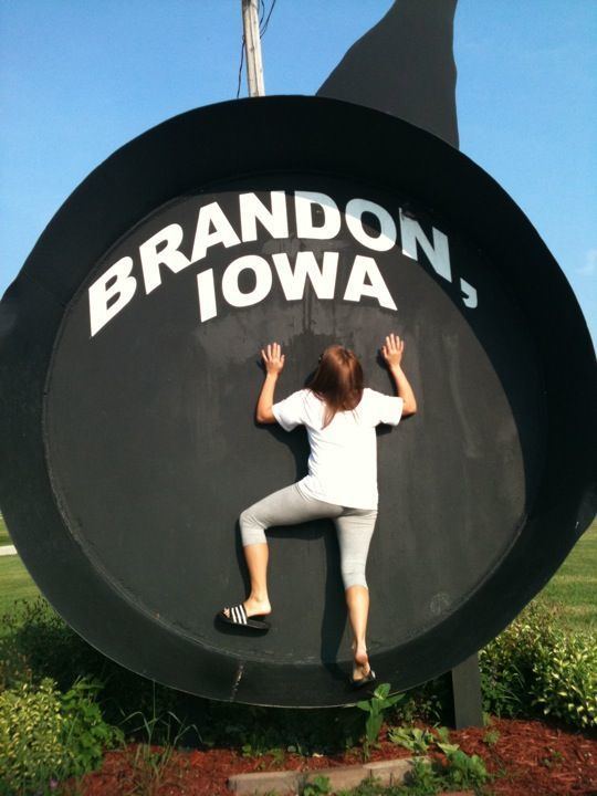 Iowa's Largest Frying Pan Iowa39s Largest Frying Pan resides in Brandon Modeled after a 10