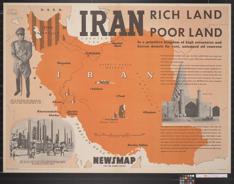 Iran crisis of 1946 Newsmap for the Armed Forces Iran rich land poor land Digital