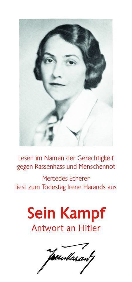Irene Harand Mercedes Echerer liest am 222016 Lesung Sein Kampf von Irene
